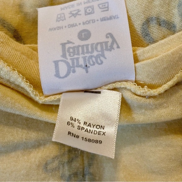 Dirtee Laundry Women’s Yellow HELLO SUNSHINE Create Your Own Sunshine Top LARGE - Picture 6 of 6
